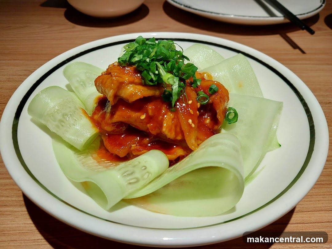 Spicy Chicken Dish with Cucumber
