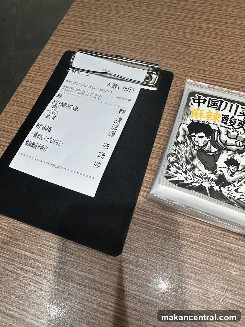 Restaurant Receipt and Menu Cover