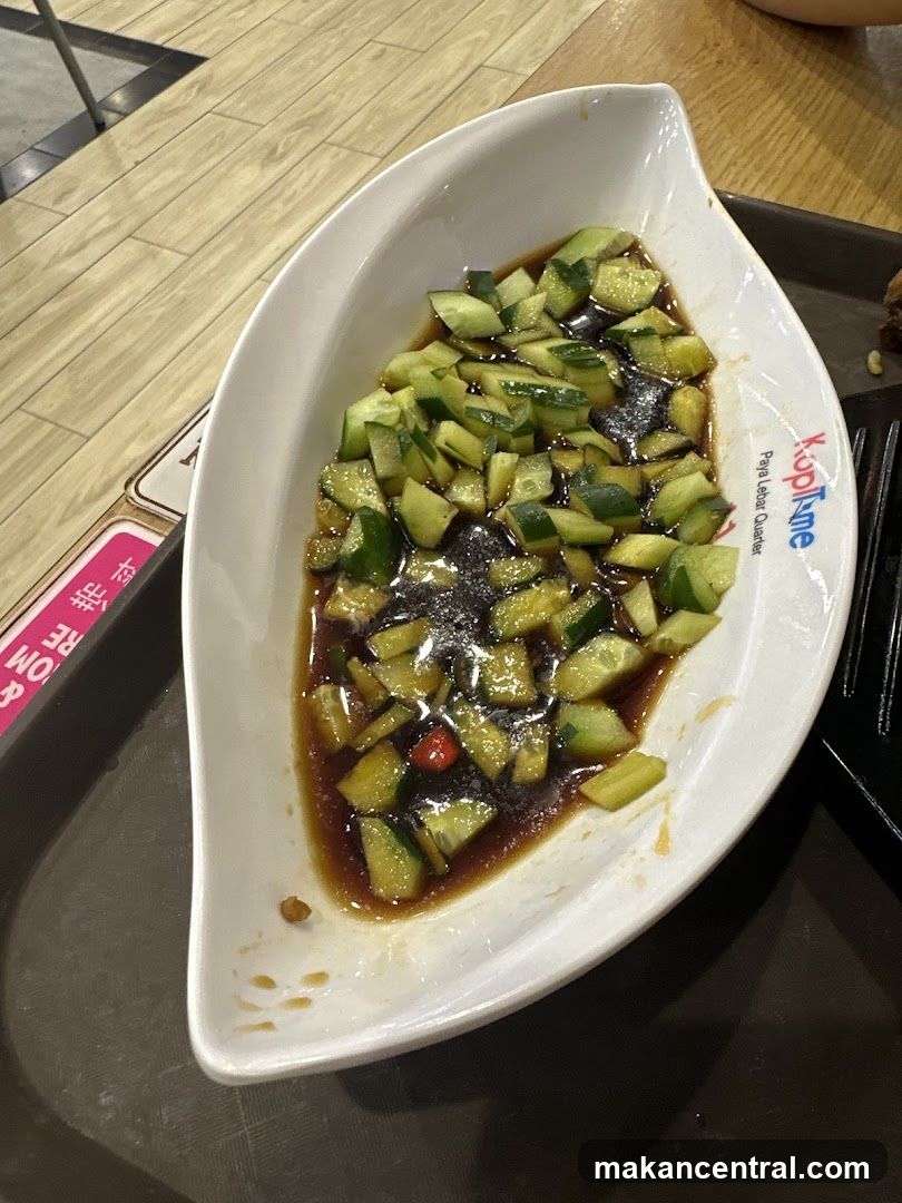 Chopped Cucumbers in Sauce