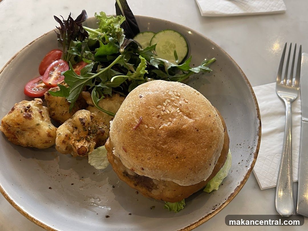 Burger and Salad