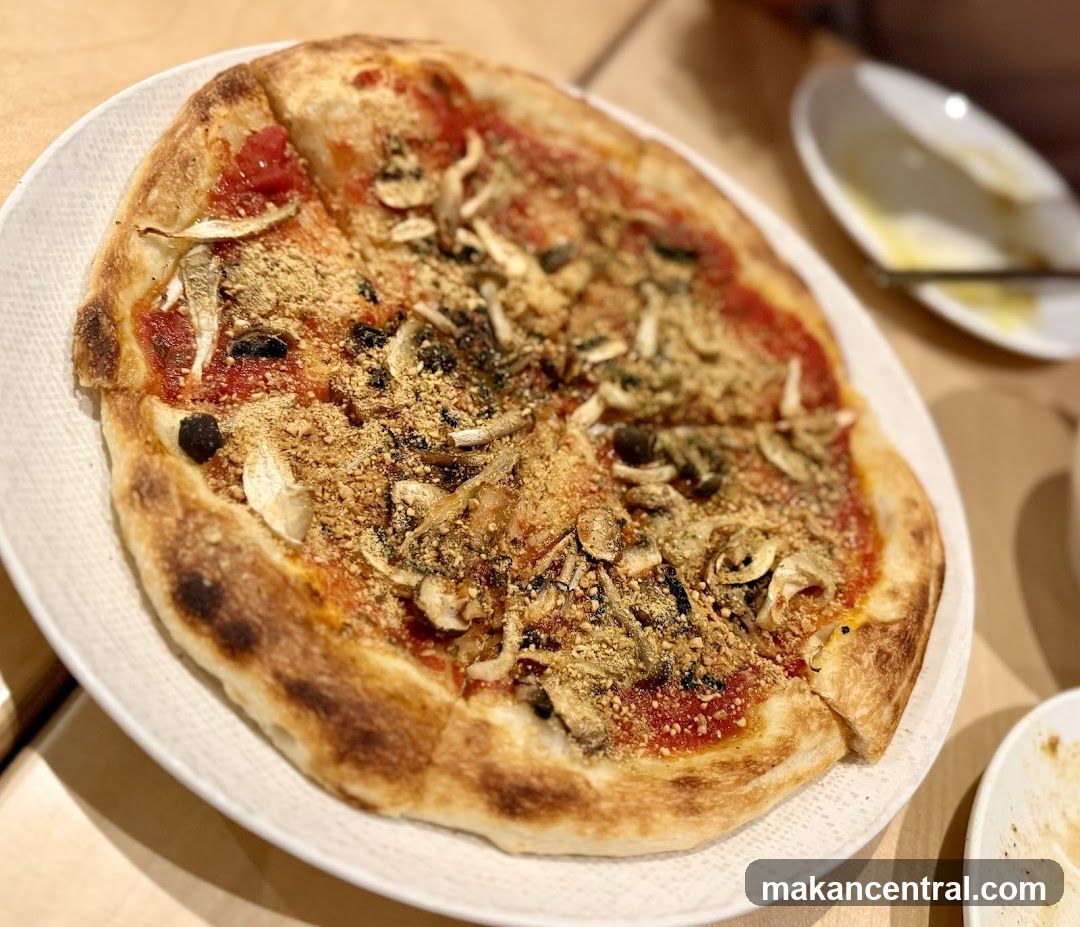 Pizza with Mushrooms and Olives