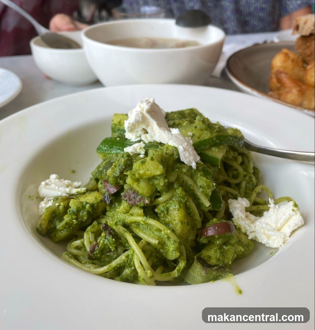 Pasta with Pesto and Feta