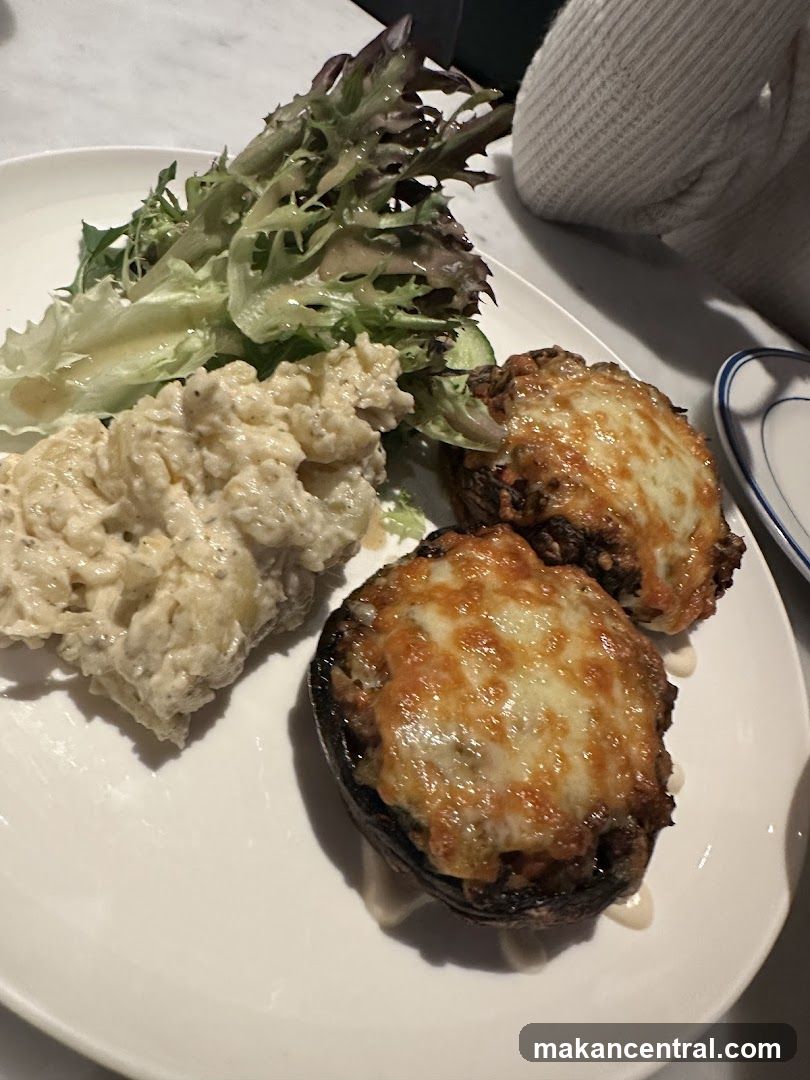 Stuffed Mushrooms with Salad