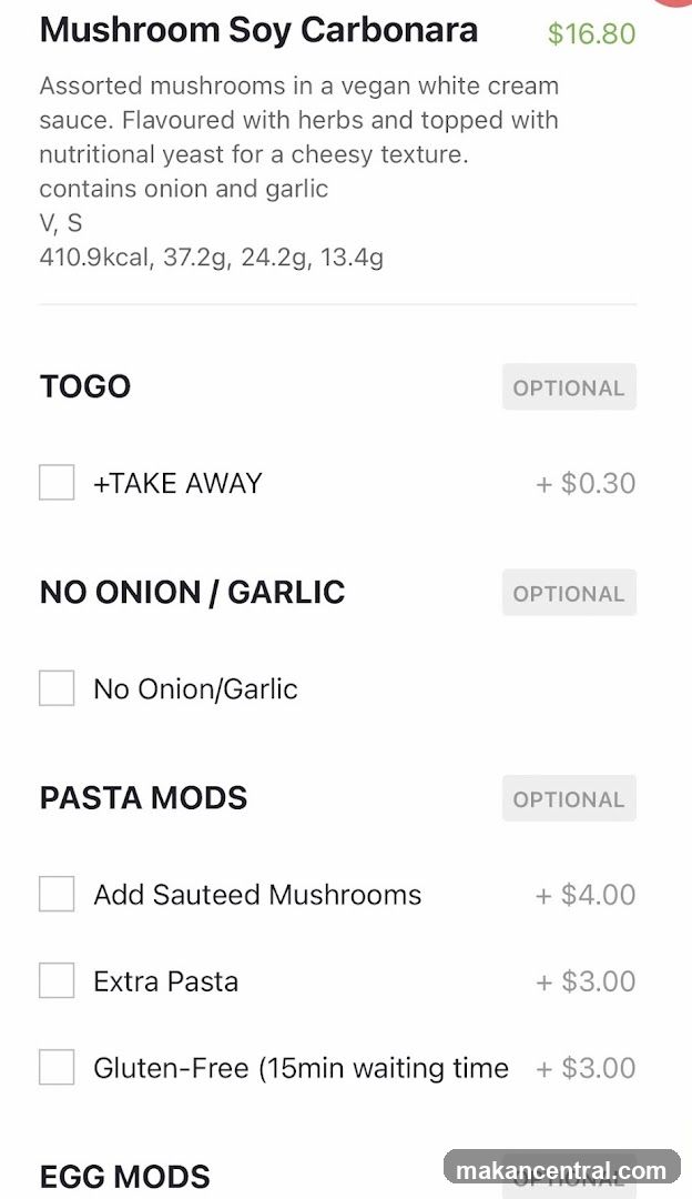 Mushroom Soy Carbonara