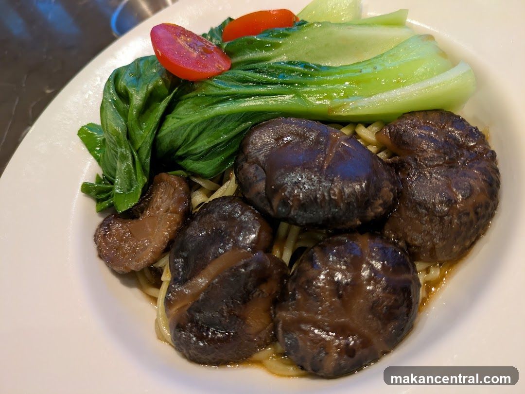 Noodles with Shiitake Mushrooms and Bok Choy