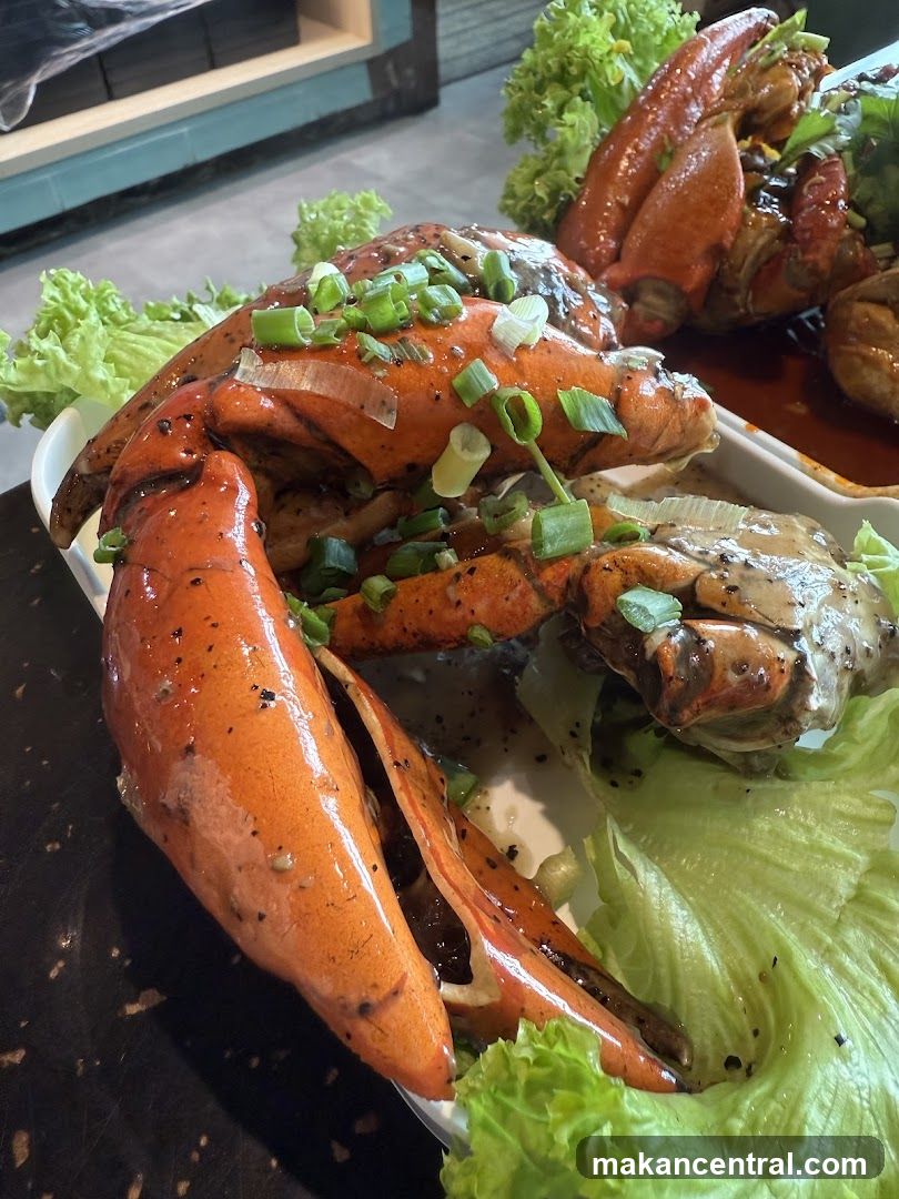 Lobster dish with lettuce