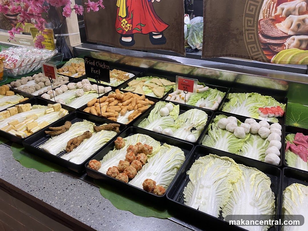 Buffet Display of Assorted Food Items