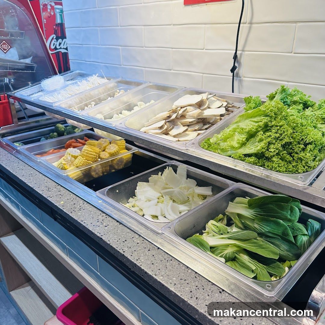 Buffet Display of Fresh Vegetables