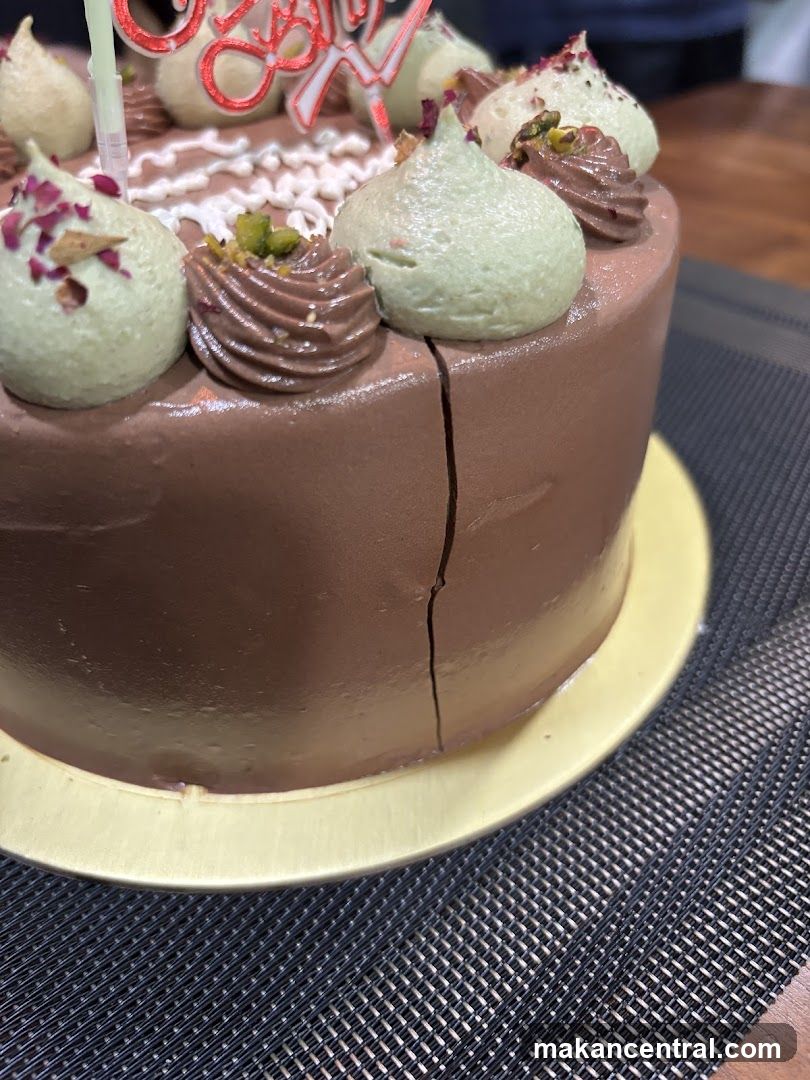 Chocolate Cake with Frosting and Decorations