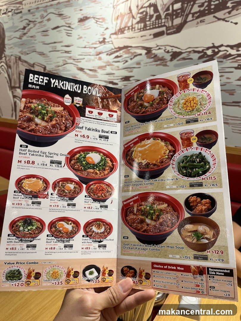 Beef Yakiniku Bowl Menu