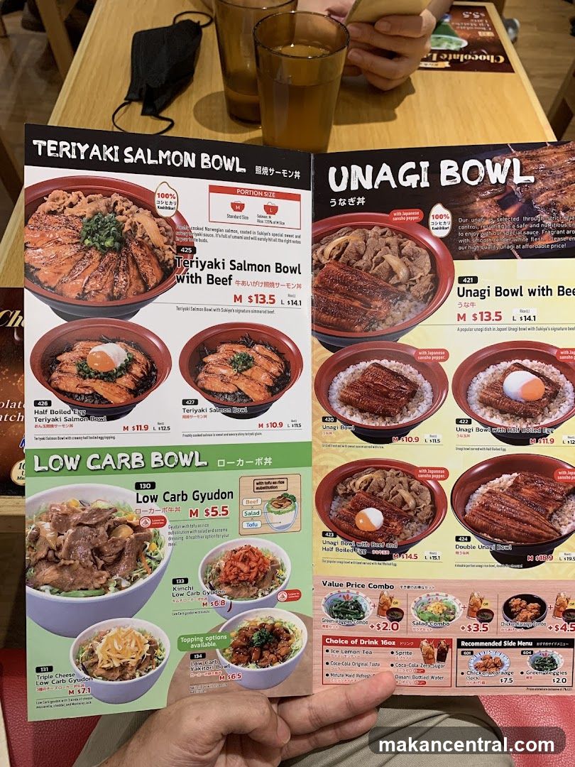 Teriyaki Salmon Bowl & Unagi Bowl Menu