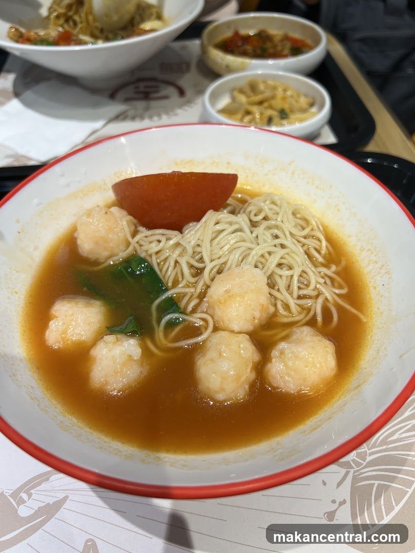 Noodle Soup with Shrimp Balls