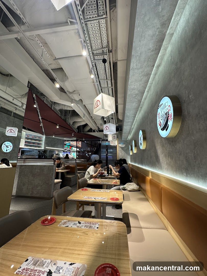 Restaurant Interior with Booth Seating