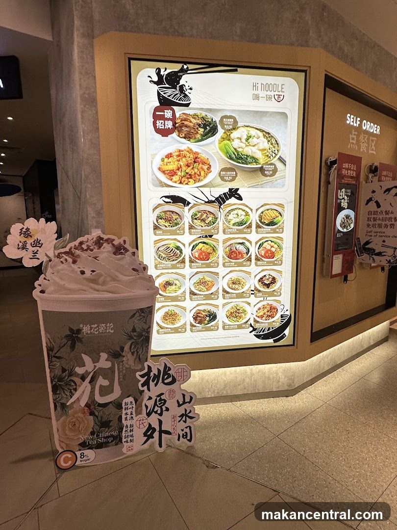 Hi Noodle Menu and Tea Shop Standee