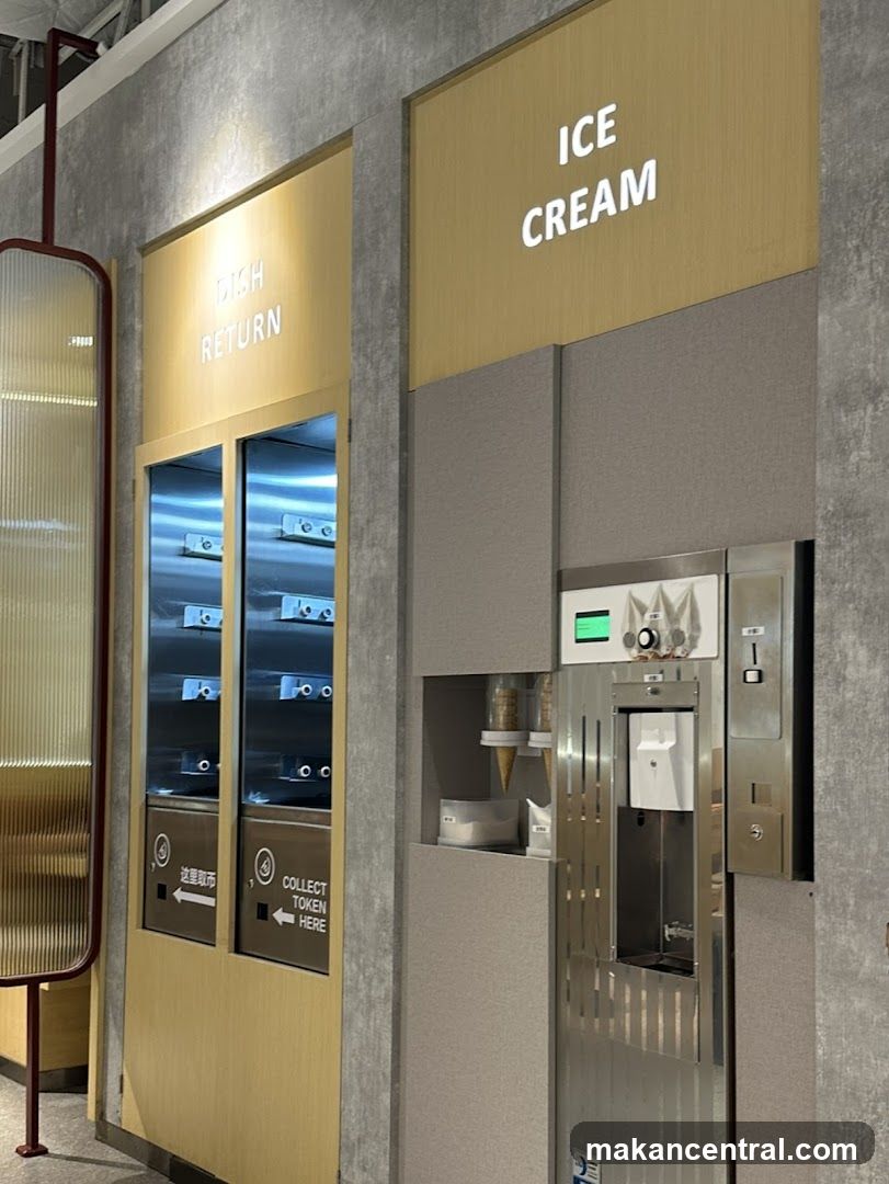 Ice Cream and Dish Return Station
