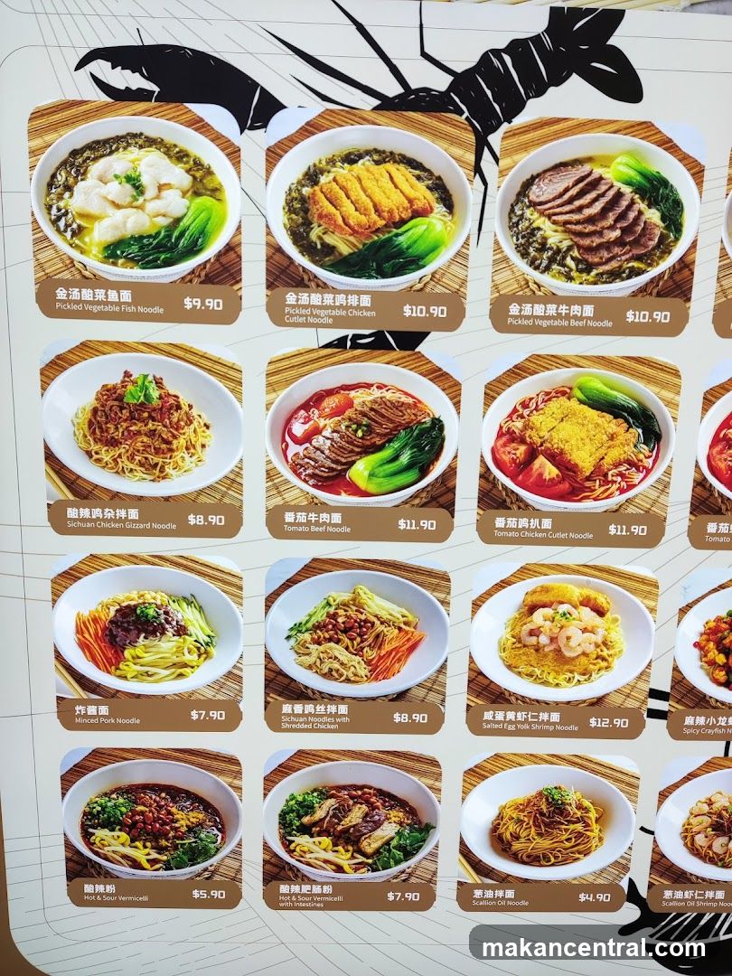 Noodle Menu