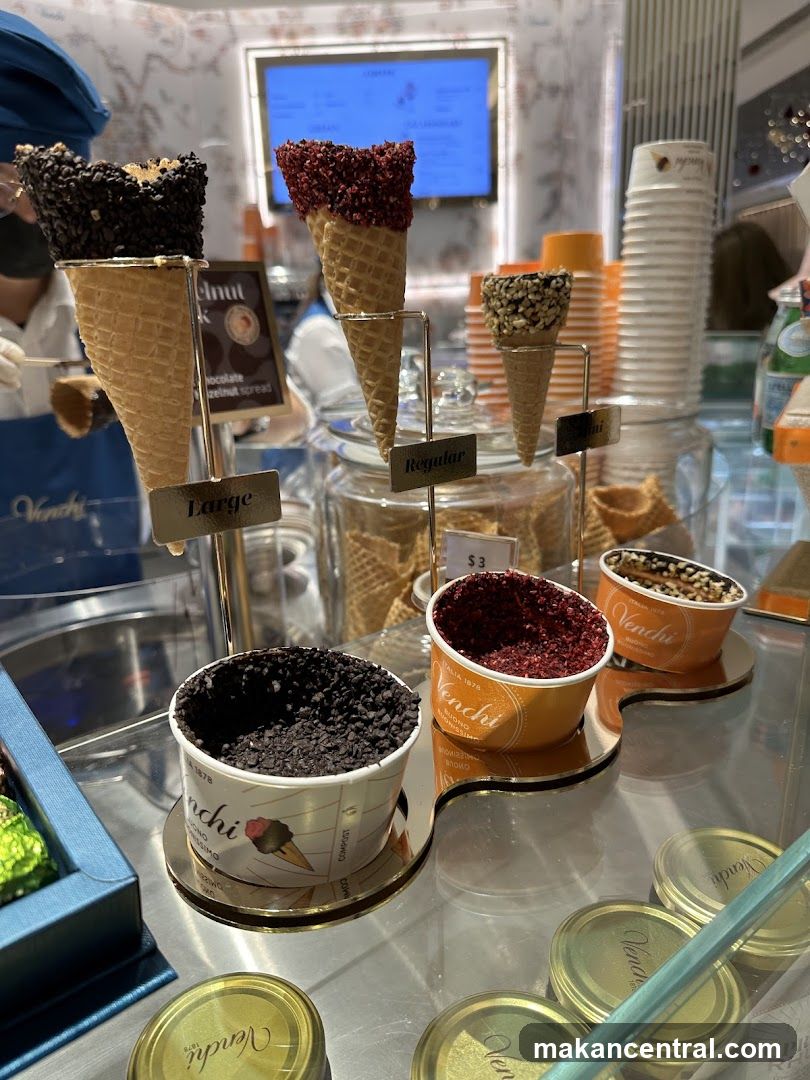 Venchi Ice Cream Cones and Cups