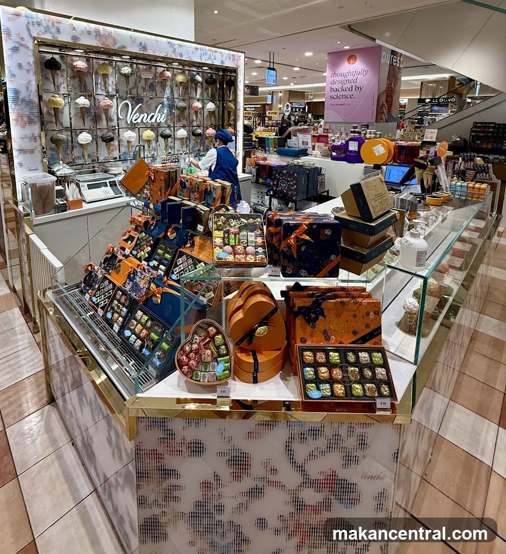 Venchi Chocolate and Ice Cream Display