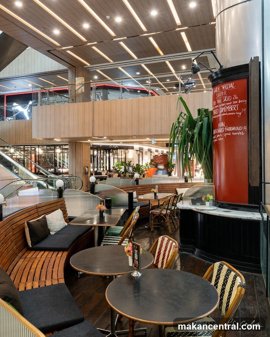 Cafe Interior with Menu Board