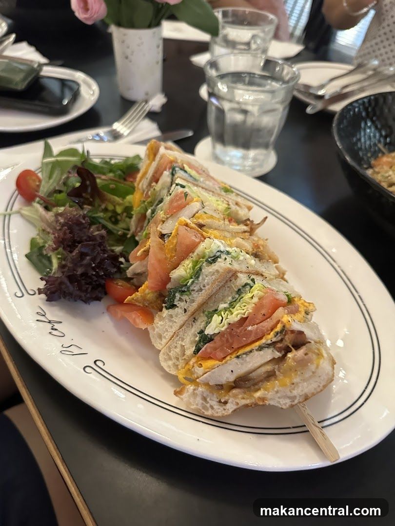 Club Sandwich with Side Salad