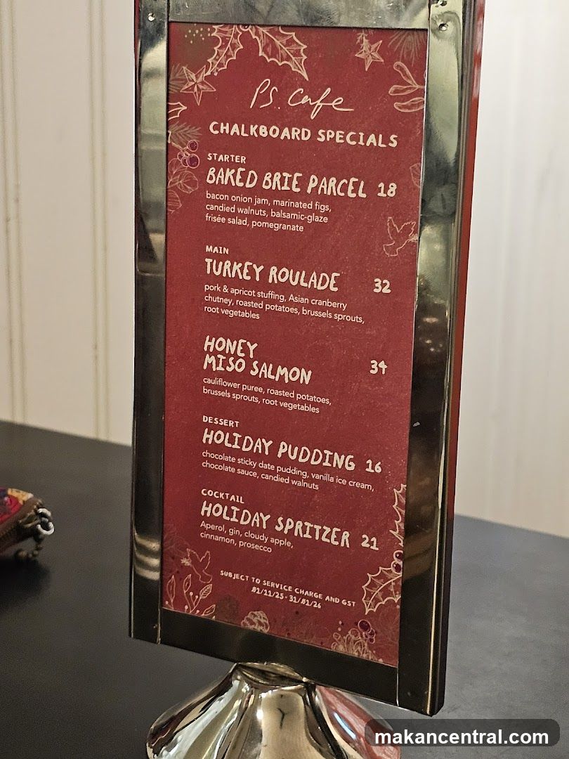 P.S. Cafe Chalkboard Specials