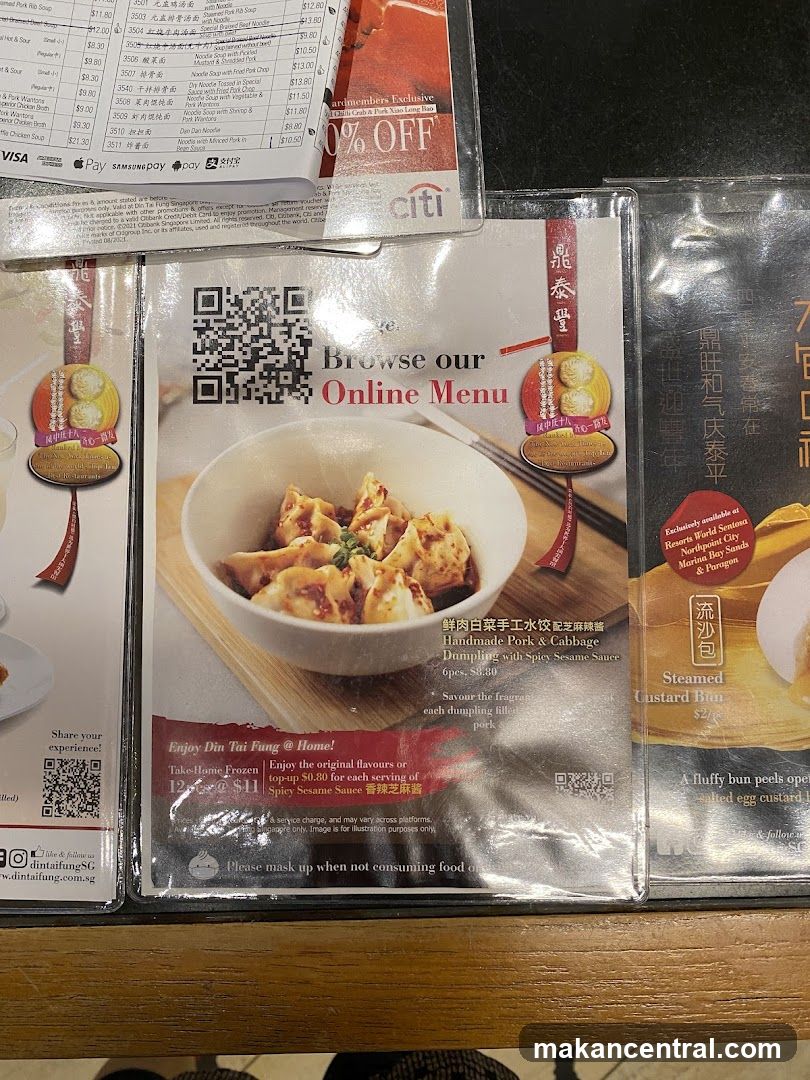 Din Tai Fung Menu