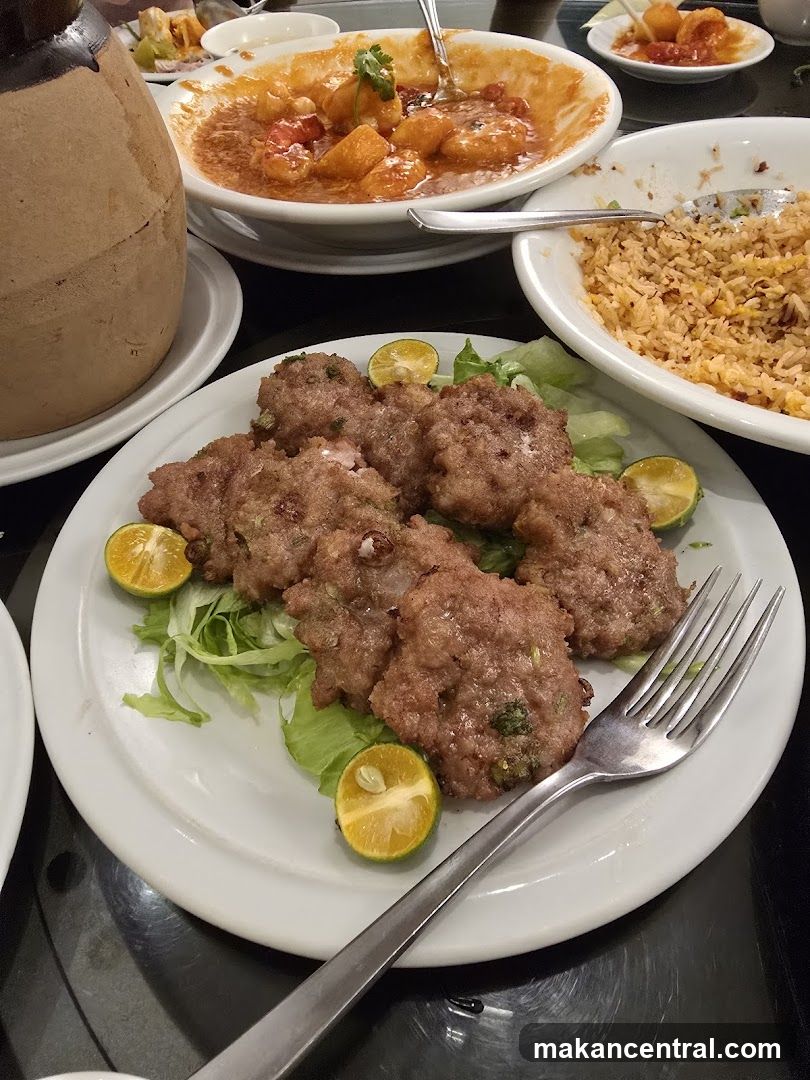 Plate of Food with Lime Wedges