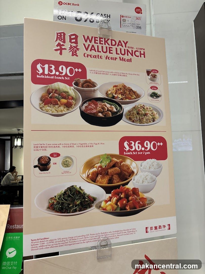Weekday Value Lunch Menu