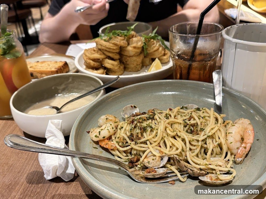 Seafood Pasta and Appetizers