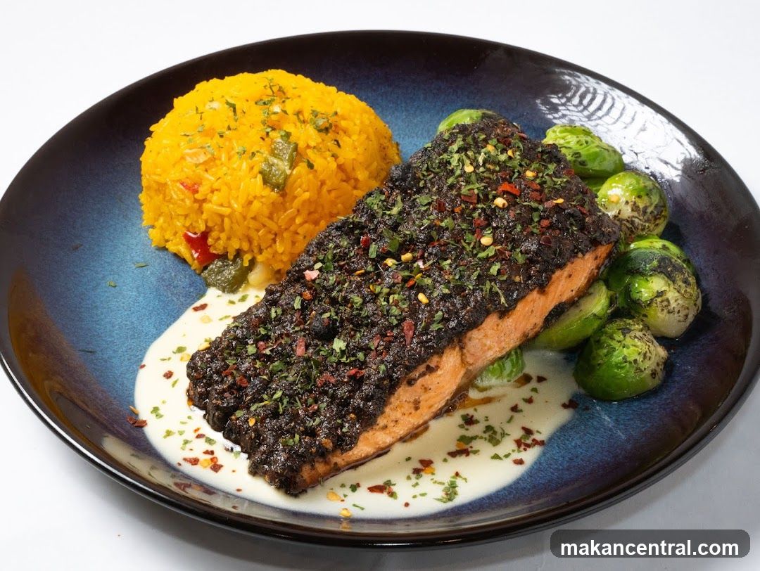 Salmon with Rice and Brussels Sprouts