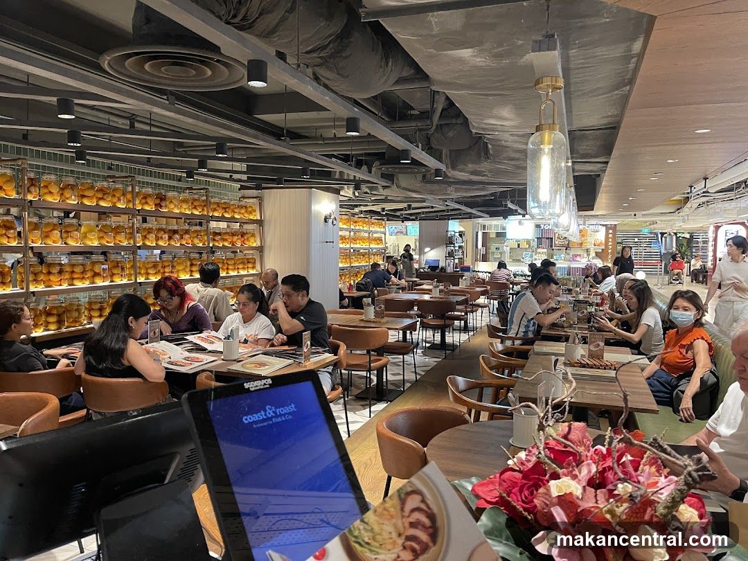 Restaurant Interior with Preserved Foods Display