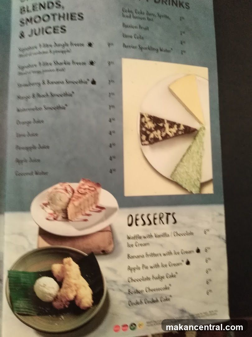 Blends, Smoothies & Juices and Desserts
