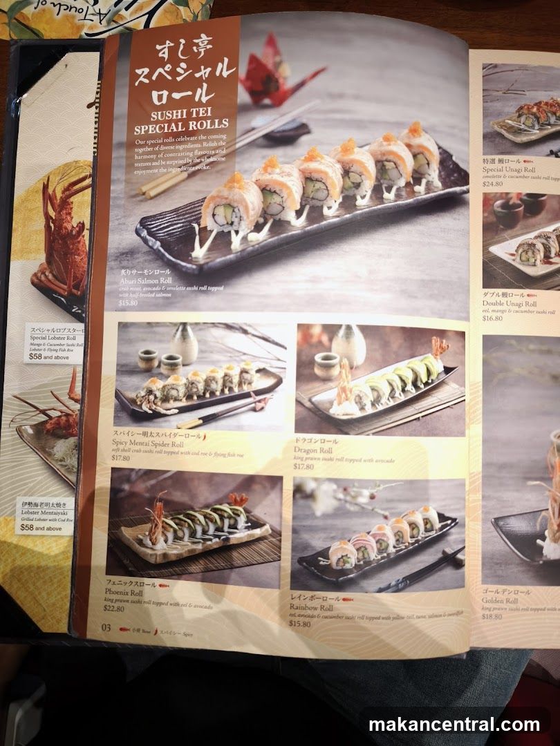 SUSHI TEI SPECIAL ROLLS