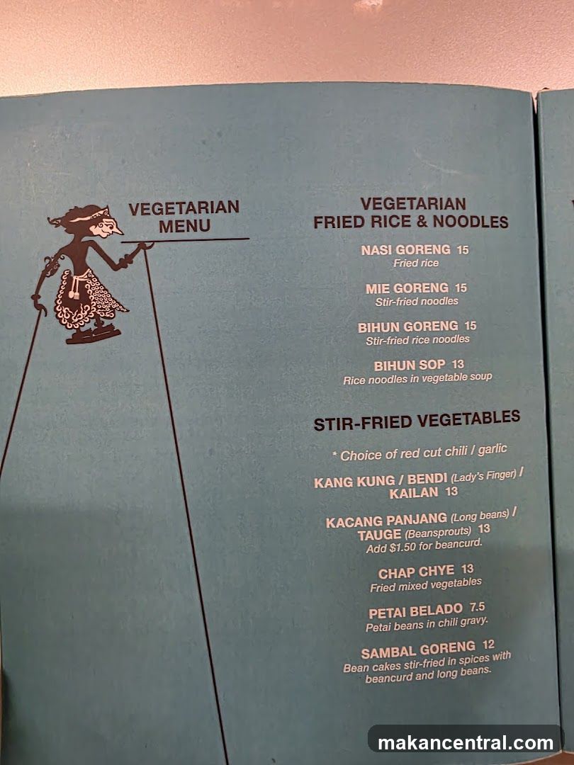 Vegetarian Menu
