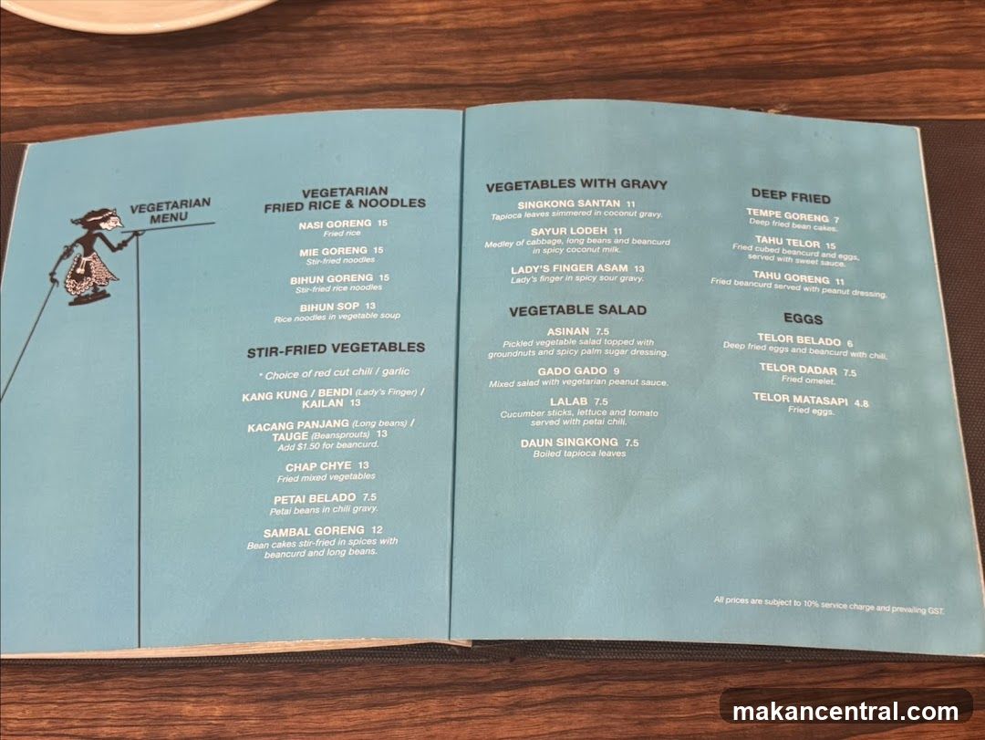 Vegetarian Menu