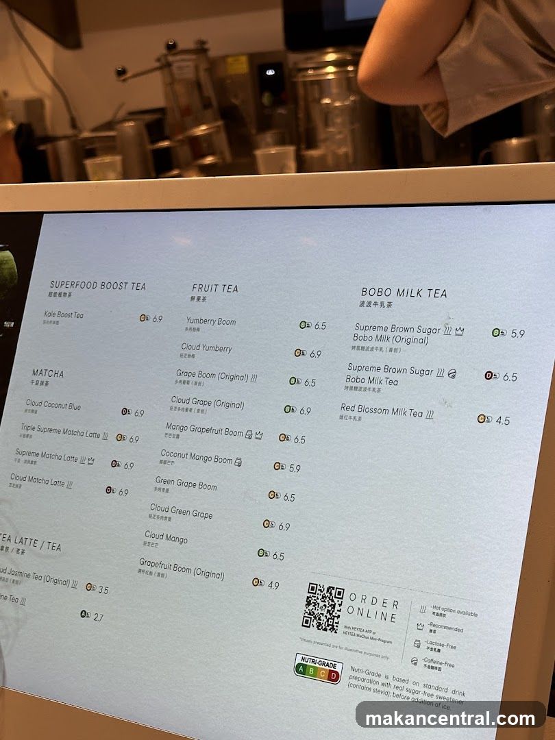 HEYTEA Menu