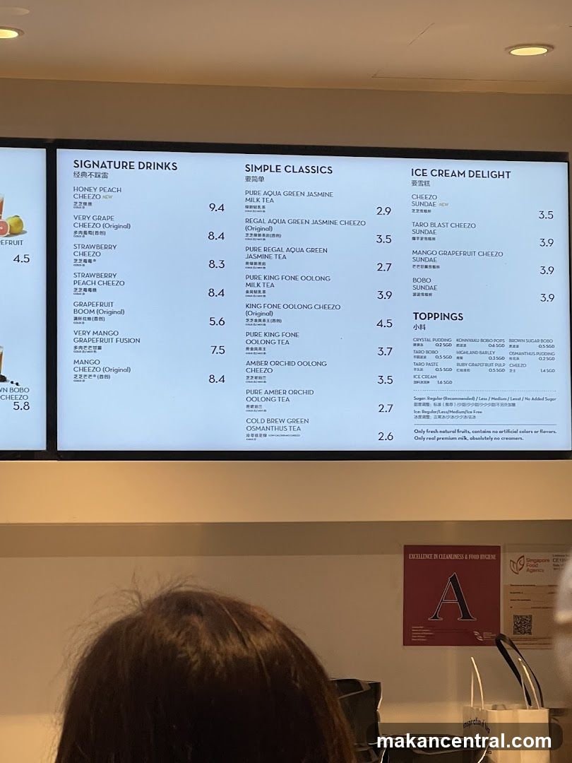 Signature Drinks, Simple Classics, Ice Cream Delight, Toppings