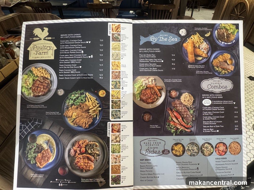 Josh's Grill Menu