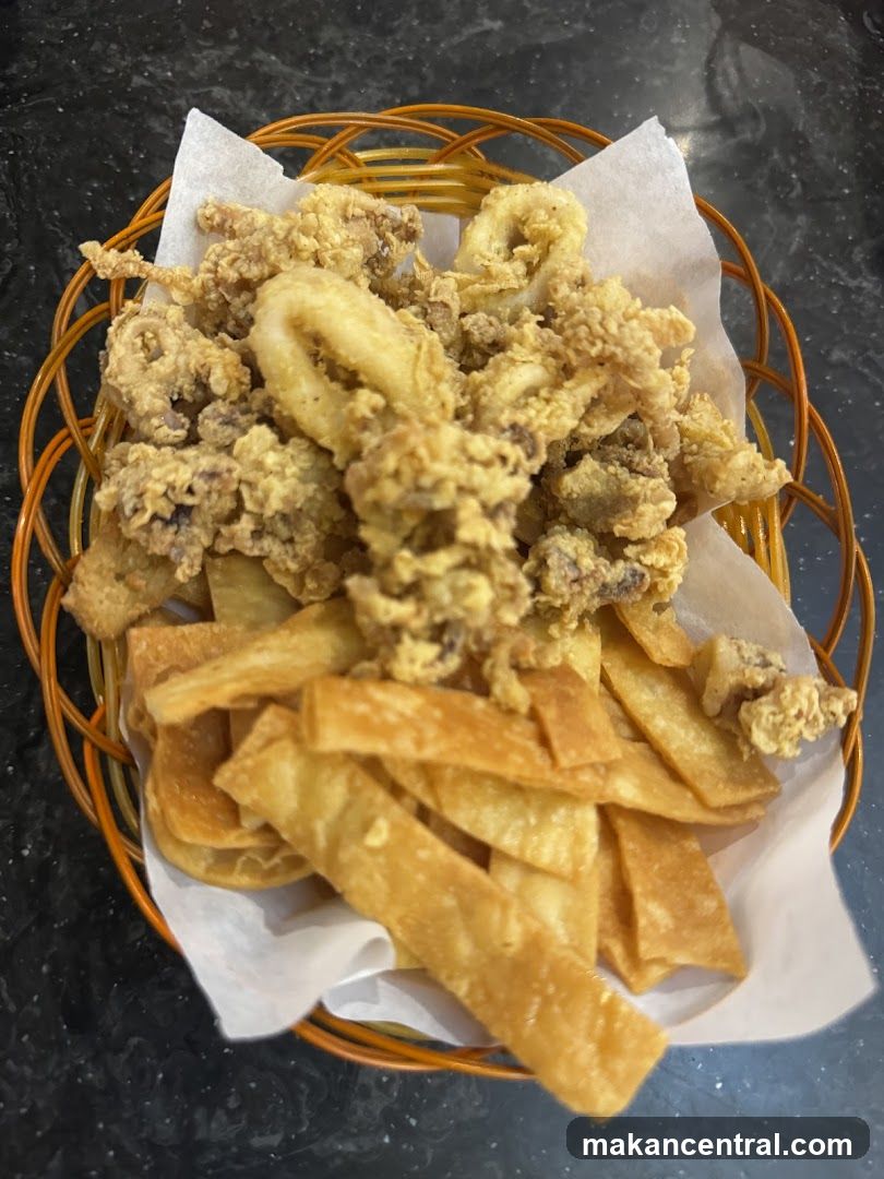 Fried Calamari and Chips