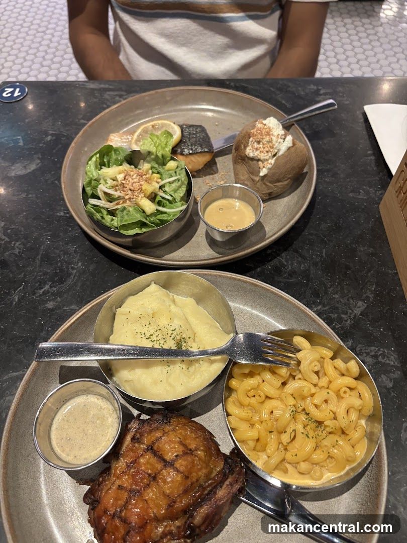 Two meals on a table