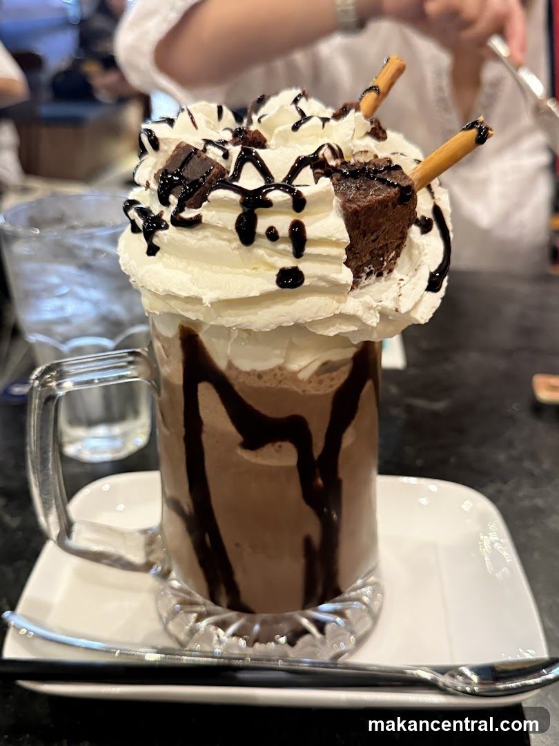 Chocolate Drink with Whipped Cream and Cinnamon Sticks
