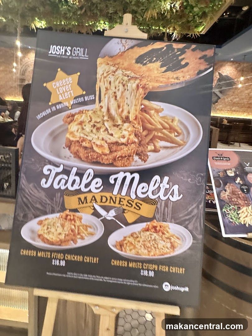 Josh's Grill promotional poster