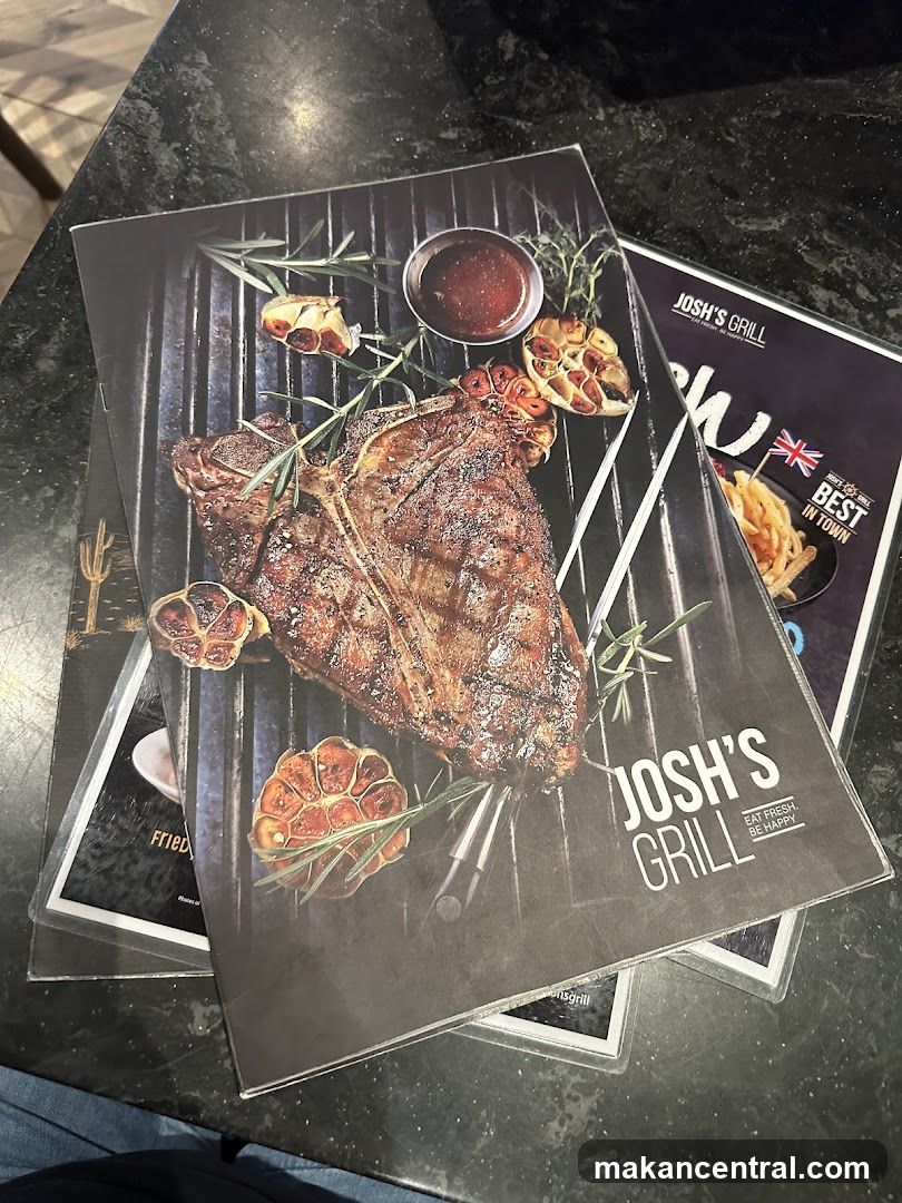 Josh's Grill Menu Cover