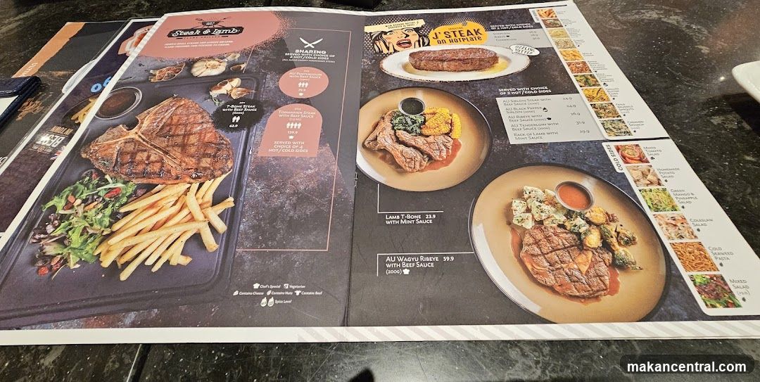 Steak & Lamb Menu