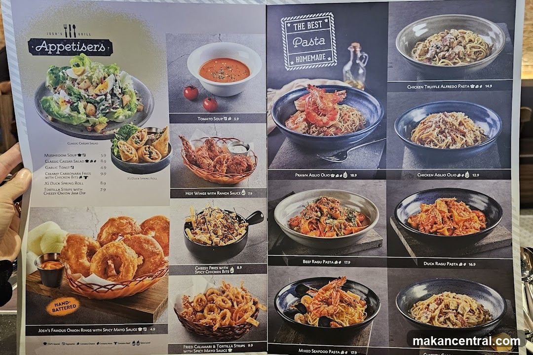 Josh's Grill Menu