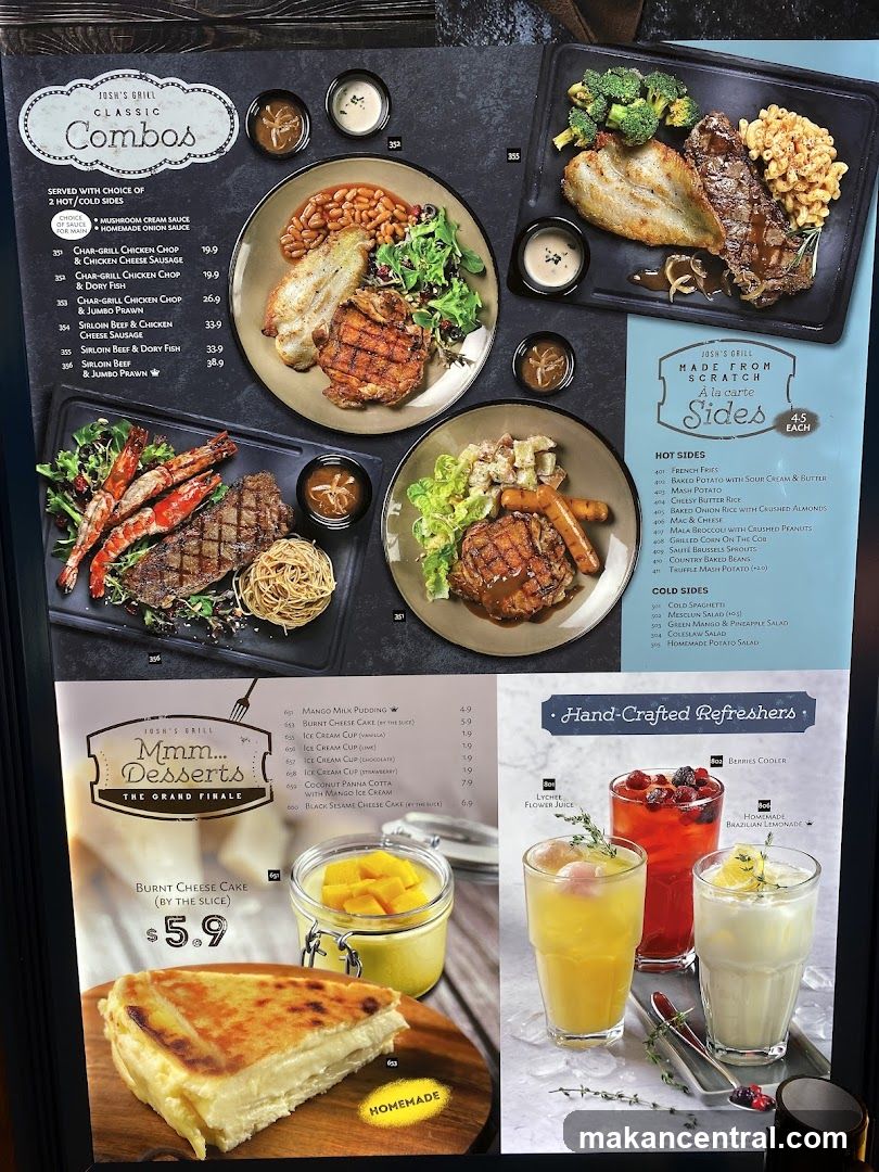 Josh's Grill Menu