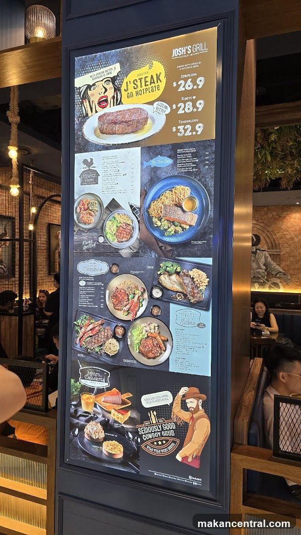Josh's Grill Menu Board