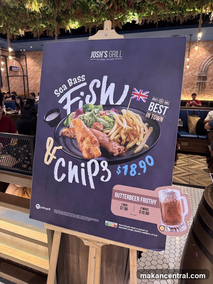 Josh's Grill Menu Board