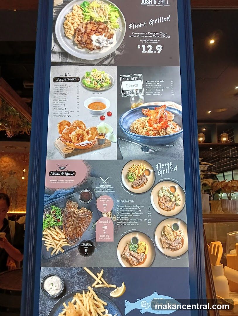 Josh's Grill Menu Board