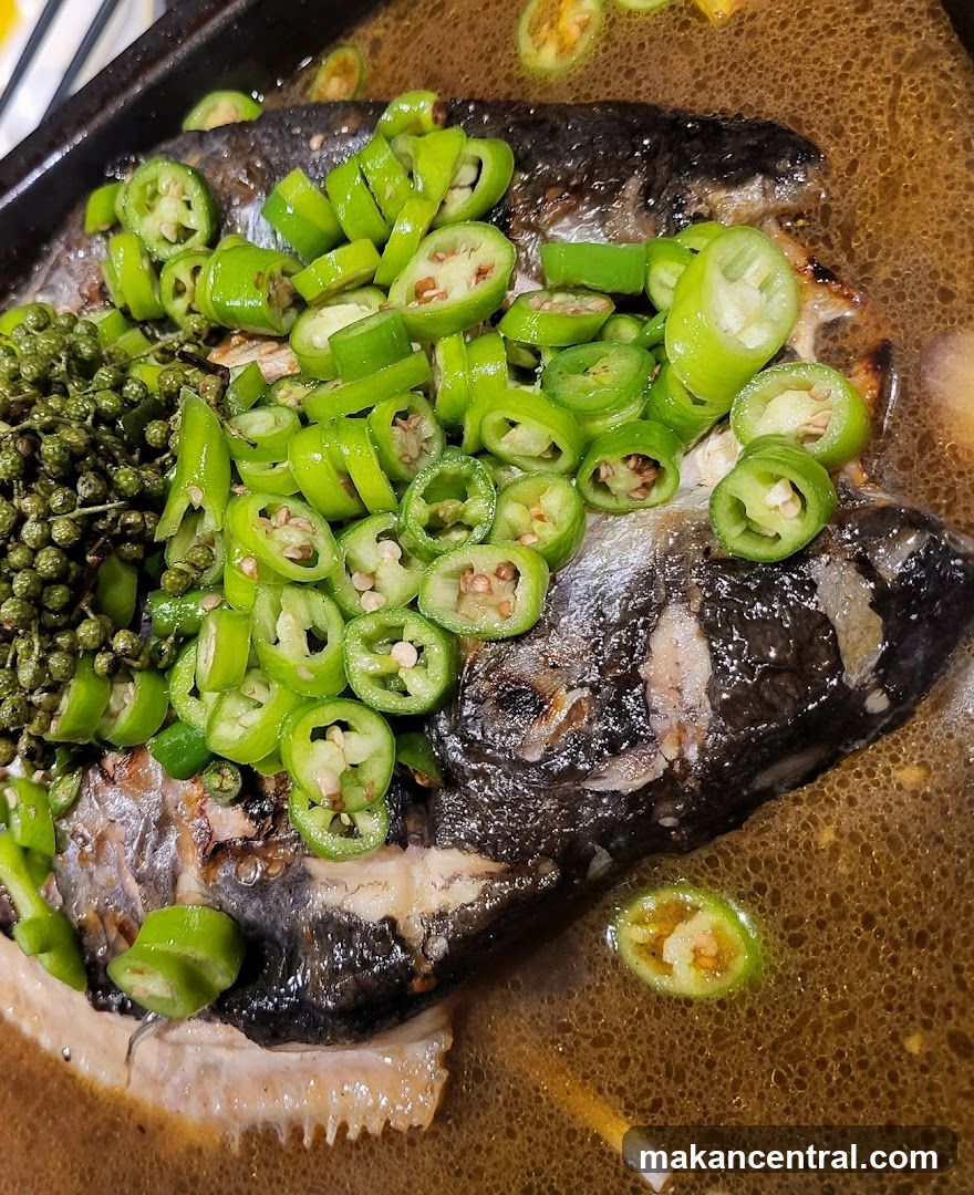 Grilled Fish with Green Chilies and Sichuan Peppercorns